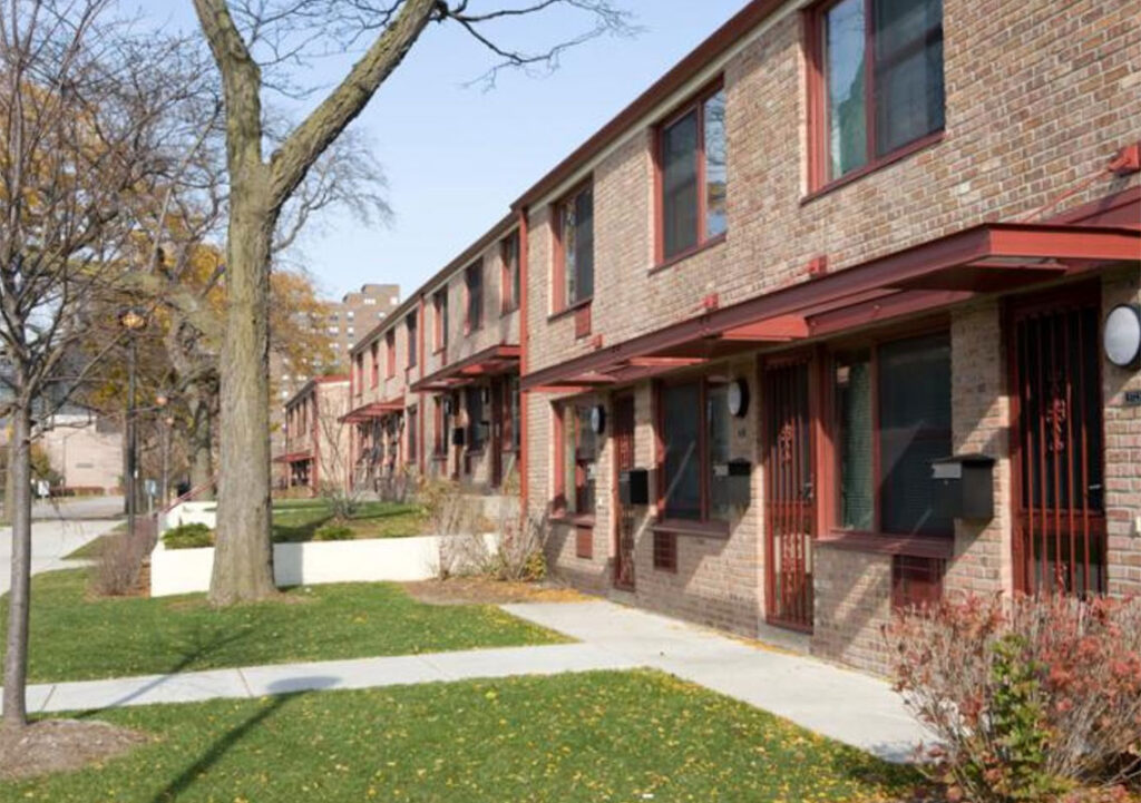 Exterior of senior housing apartments in Chicago