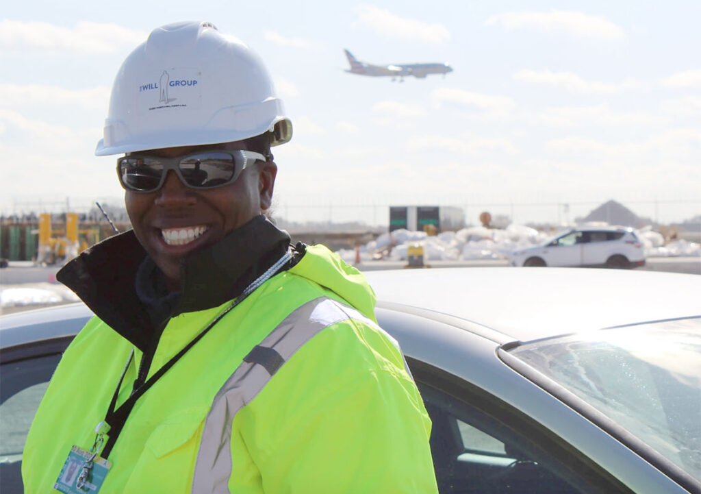 TWG team member working at O'Hare International Airport.