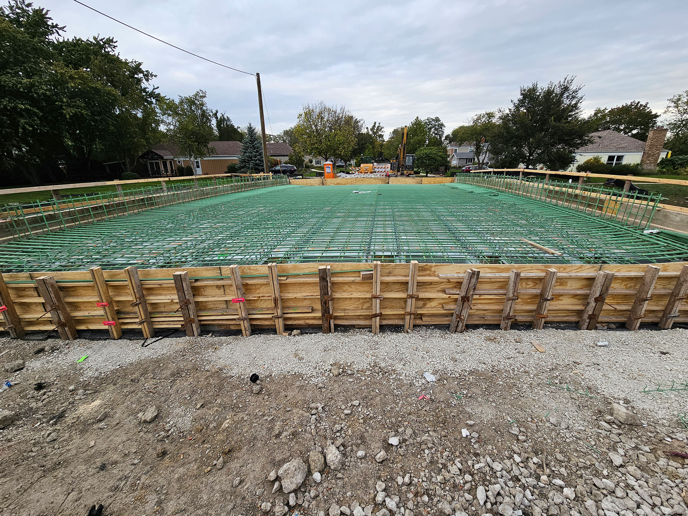 City of Wheaton | Scaffolding and forming installed