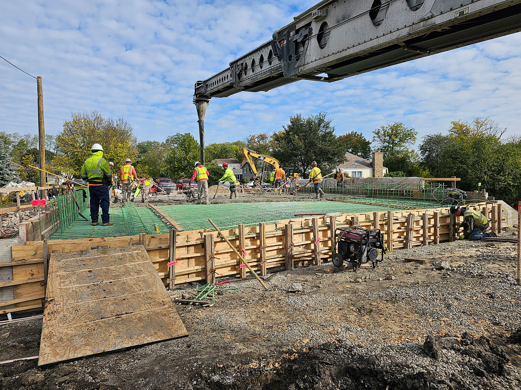 City of Wheaton | Pouring 8-inch concrete deck