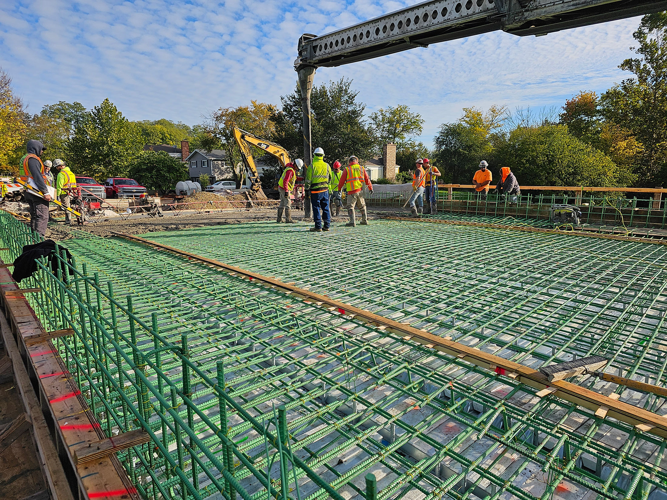 City of Wheaton | Pouring 8-inch concrete deck