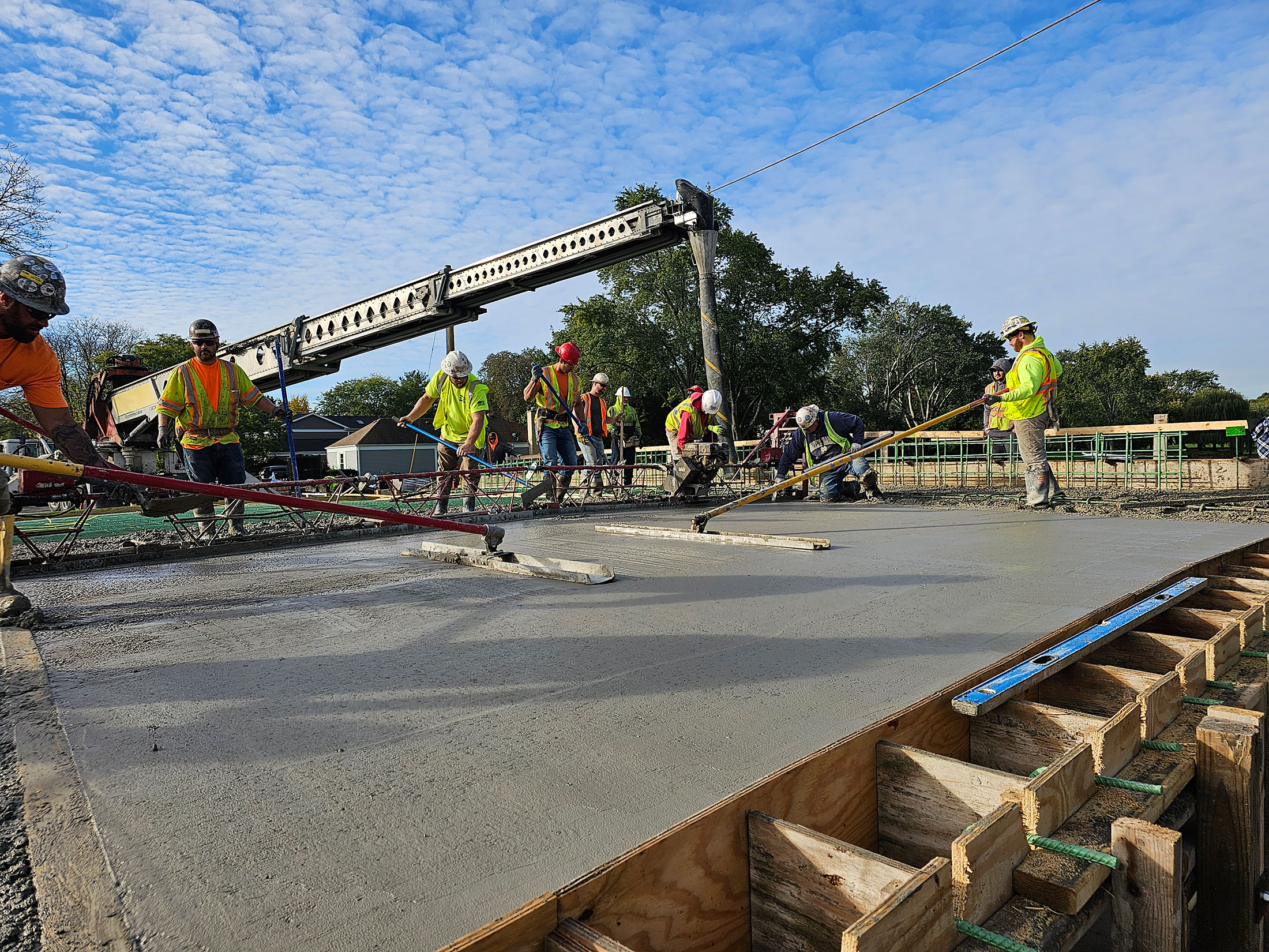 City of Wheaton | Pouring 8-inch concrete deck
